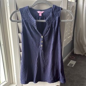 Lilly Pulitzer Navy Sleeveless Top